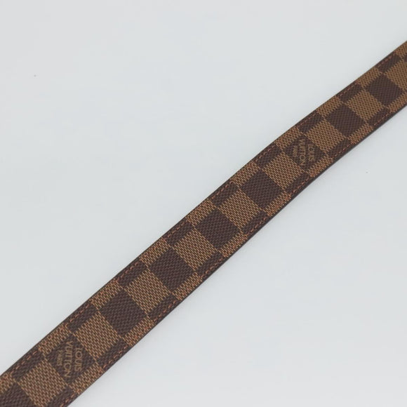 LOUIS VUITTON Damier Ebene Ceinture Carre Belt 36.6"" LV Auth sw1302