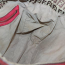 FENDI Zucchino Canvas Tote Bag Beige Gold Auth sw1303-17