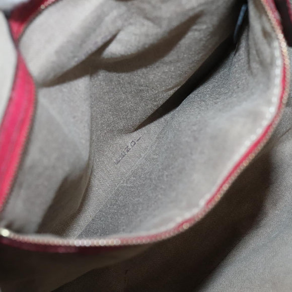 FENDI Zucchino Canvas Tote Bag Beige Gold Auth sw1303