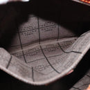 CELINE Shoulder Bag Canvas Orange Silver Auth sw1304-13