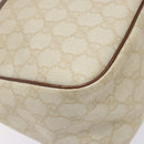 GUCCI GG Supreme Hand Bag PVC White Gold 189898 Auth sw1305-16