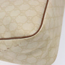 GUCCI GG Supreme Hand Bag PVC White Gold 189898 Auth sw1305-18