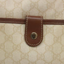GUCCI GG Supreme Hand Bag PVC White Gold 189898 Auth sw1305-19