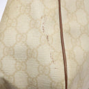 GUCCI GG Supreme Hand Bag PVC White Gold 189898 Auth sw1305-9