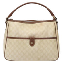 GUCCI GG Supreme Hand Bag PVC White Gold 189898 Auth sw1305-13