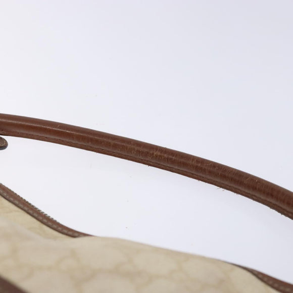 GUCCI GG Supreme Hand Bag PVC White Gold 189898 Auth sw1305