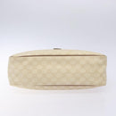 GUCCI GG Supreme Hand Bag PVC White Gold 189898 Auth sw1305-5