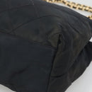 PRADA Chain Shoulder Bag Nylon Navy Gold Auth sw1307-9