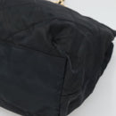 PRADA Chain Shoulder Bag Nylon Navy Gold Auth sw1307-15