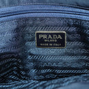 PRADA Chain Shoulder Bag Nylon Navy Gold Auth sw1307-18