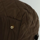 PRADA Boston Bag Nylon Brown Gold Auth sw1308-15