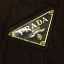 PRADA Boston Bag Nylon Brown Gold Auth sw1308-18