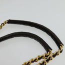 PRADA Boston Bag Nylon Brown Gold Auth sw1308-14