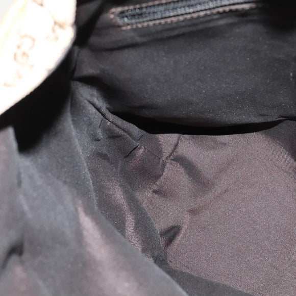 GUCCI GG Canvas Sherry Line Tote Bag Beige Silver 019 0402 1705 Auth sw1310