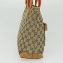 GUCCI GG Canvas Sherry Line Tote Bag Beige Silver 019 0402 1705 Auth sw1310-3