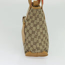 GUCCI GG Canvas Sherry Line Tote Bag Beige Silver 019 0402 1705 Auth sw1310-4