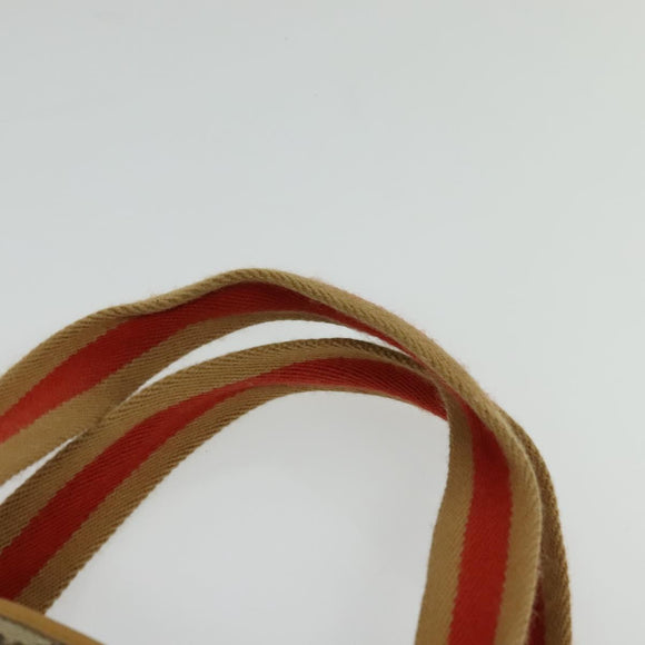 GUCCI GG Canvas Sherry Line Tote Bag Beige Silver 019 0402 1705 Auth sw1310