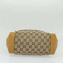 GUCCI GG Canvas Sherry Line Tote Bag Beige Silver 019 0402 1705 Auth sw1310-5