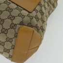 GUCCI GG Canvas Sherry Line Tote Bag Beige Silver 019 0402 1705 Auth sw1310-14