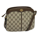 GUCCI GG Supreme Shoulder Bag PVC Beige Gold 33 01 4092 Auth sw1311-1