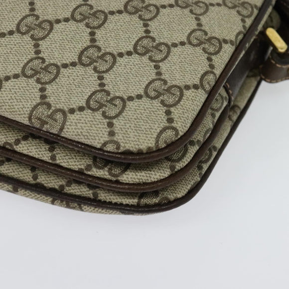 GUCCI GG Supreme Shoulder Bag PVC Beige Gold 33 01 4092 Auth sw1311