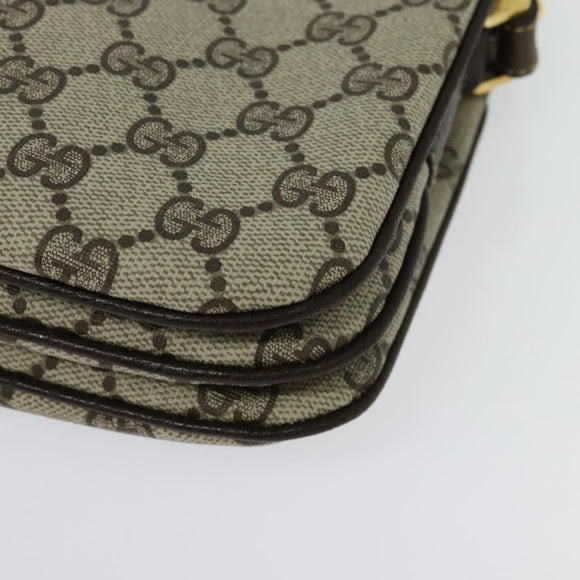 GUCCI GG Supreme Shoulder Bag PVC Beige Gold 33 01 4092 Auth sw1311