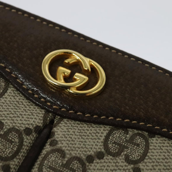 GUCCI GG Supreme Shoulder Bag PVC Beige Gold 33 01 4092 Auth sw1311