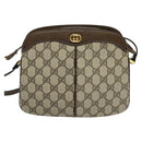 GUCCI GG Supreme Shoulder Bag PVC Beige Gold 33 01 4092 Auth sw1311-13