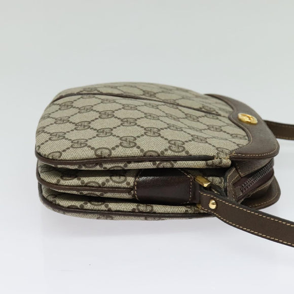 GUCCI GG Supreme Shoulder Bag PVC Beige Gold 33 01 4092 Auth sw1311