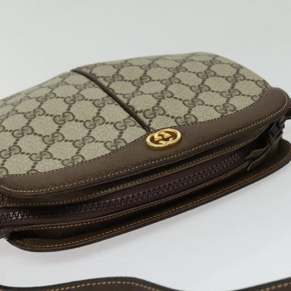 GUCCI GG Supreme Shoulder Bag PVC Beige Gold 33 01 4092 Auth sw1311