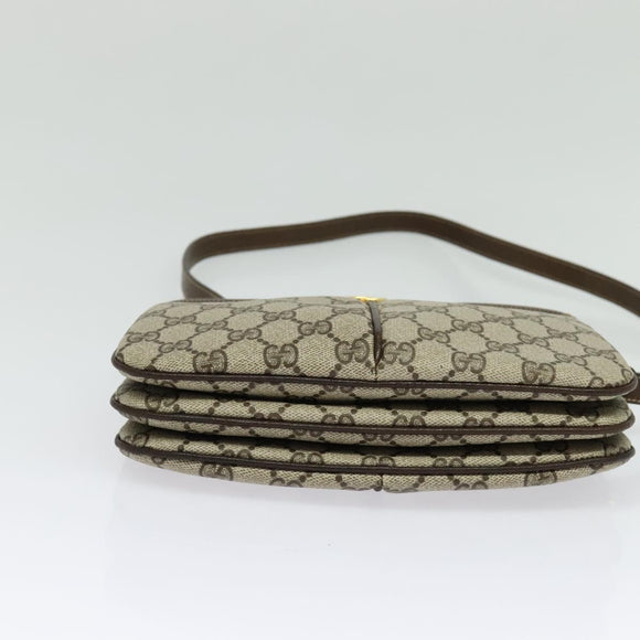 GUCCI GG Supreme Shoulder Bag PVC Beige Gold 33 01 4092 Auth sw1311