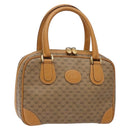 GUCCI Micro GG Supreme Hand Bag PVC Beige Gold Auth sw1312-1