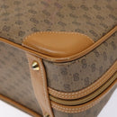 GUCCI Micro GG Supreme Hand Bag PVC Beige Gold Auth sw1312-16