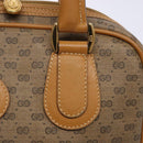 GUCCI Micro GG Supreme Hand Bag PVC Beige Gold Auth sw1312-18