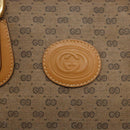 GUCCI Micro GG Supreme Hand Bag PVC Beige Gold Auth sw1312-19