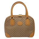 GUCCI Micro GG Supreme Hand Bag PVC Beige Gold Auth sw1312-13