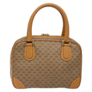 GUCCI Micro GG Supreme Hand Bag PVC Beige Gold Auth sw1312-2