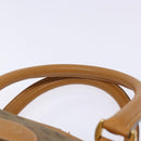 GUCCI Micro GG Supreme Hand Bag PVC Beige Gold Auth sw1312-14