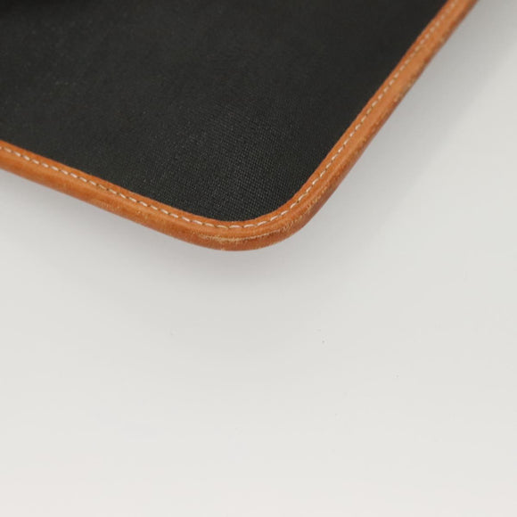 Christian Dior Chain Shoulder Bag PVC Canvas Black Auth sw1313