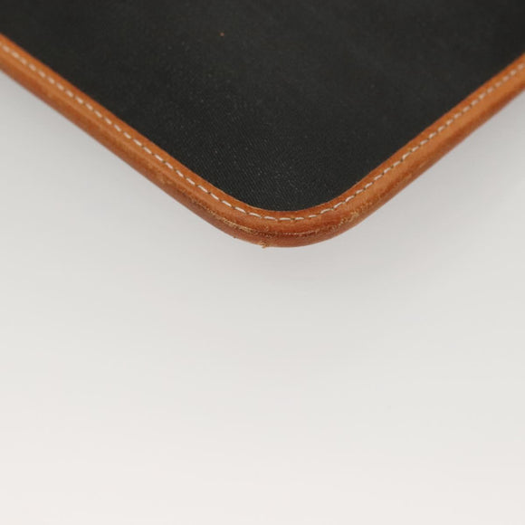 Christian Dior Chain Shoulder Bag PVC Canvas Black Auth sw1313