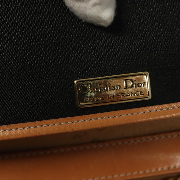 Christian Dior Chain Shoulder Bag PVC Canvas Black Auth sw1313