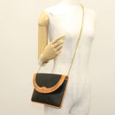 Christian Dior Chain Shoulder Bag PVC Canvas Black Auth sw1313-20
