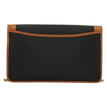 Christian Dior Chain Shoulder Bag PVC Canvas Black Auth sw1313 - 0