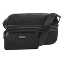 LOEWE Anagram Shoulder Bag Leather Black Silver Auth sw1314-1