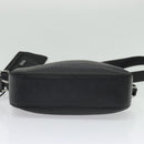 LOEWE Anagram Shoulder Bag Leather Black Silver Auth sw1314-6