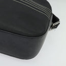 LOEWE Anagram Shoulder Bag Leather Black Silver Auth sw1314-15