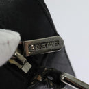 LOEWE Anagram Shoulder Bag Leather Black Silver Auth sw1314-10
