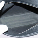 LOEWE Anagram Shoulder Bag Leather Black Silver Auth sw1314-11