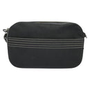 LOEWE Anagram Shoulder Bag Leather Black Silver Auth sw1314-13