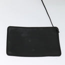 LOEWE Anagram Shoulder Bag Leather Black Silver Auth sw1314-22